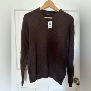 Chocolate brown wool pullover